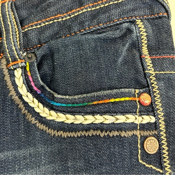 THE EIGHTY TWENTY 8020 Y2K Embroidered Low Rise Skinny Jeans Size 27. - Picture 9 of 15